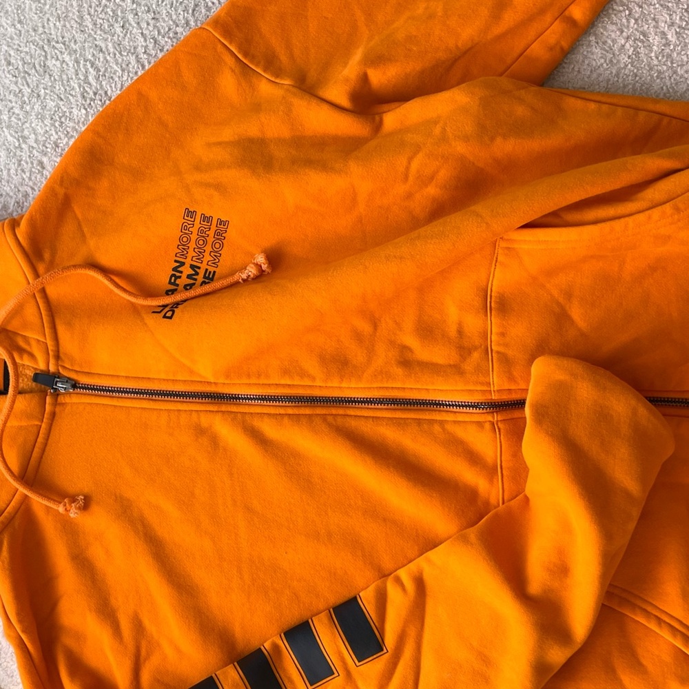 Mens orange alphalete zip up hoodie